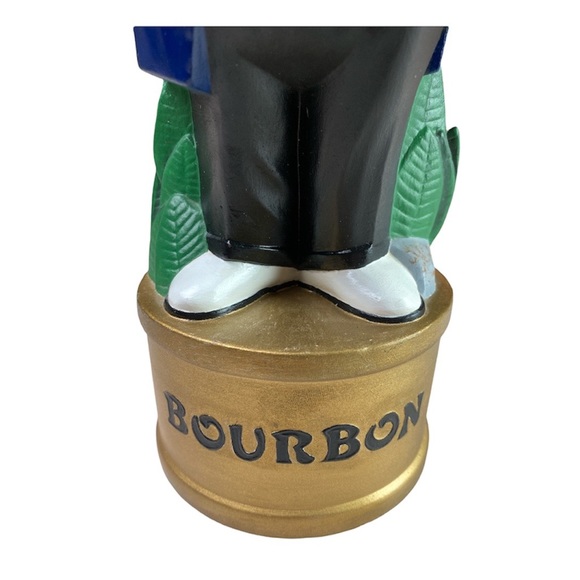 Bourbon Decanter Man Cowboy Gentleman Ceramic 12" Tall Vintage Colonel Cigar - Picture 8 of 8